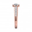 FlyerFit® 18K Pink Gold Channel and Shared Prong Engagement Ring