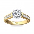 FlyerFit® 14K Yellow and 14K White Gold Channel and Shared Prong Engagement Ring