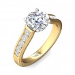 FlyerFit® 14K Yellow and 14K White Gold Channel and Shared Prong Engagement Ring