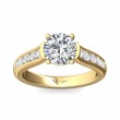 FlyerFit® 14K Yellow Gold Channel and Shared Prong Engagement Ring