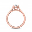 FlyerFit® 18K Pink Gold Channel and Shared Prong Engagement Ring