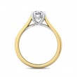 FlyerFit® 18K Yellow Gold Shank And White Gold Top Channel and Shared Prong Engagement Ring