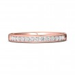 FlyerFit® 18K Pink Gold Channel  Wedding Band