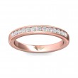 FlyerFit® 18K Pink Gold Channel  Wedding Band