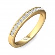 FlyerFit® 18K Yellow Gold Channel  Wedding Band