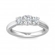 FlyerFit® 14K White Gold Three Stone Engagement Ring