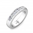 FlyerFit® 14K White Gold Channel  Wedding Band