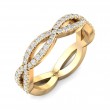 FlyerFit® 18K Yellow Gold Eternity Wedding Band