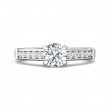 FlyerFit® 14K White Gold Micropave Engagement Ring