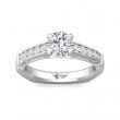 FlyerFit® 14K White Gold Micropave Engagement Ring