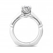 FlyerFit® 14K White Gold Micropave Engagement Ring