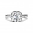 FlyerFit® 14K White Gold Micropave Halo Engagement Ring