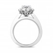 FlyerFit® 14K White Gold Micropave Halo Engagement Ring