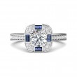 FlyerFit® 14K White Gold Micropave Halo Engagement Ring