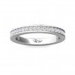 FlyerFit® 14K White Gold Micropave Bead Set Wedding Band