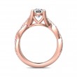 FlyerFit® 18K Pink Gold Split Shank Engagement Ring