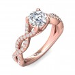 FlyerFit® 18K Pink Gold Split Shank Engagement Ring