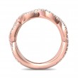 FlyerFit® 14K Pink Gold Micropave Cutdown Wedding Band