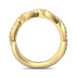 FlyerFit® 18K Yellow Gold Micropave Cutdown Wedding Band