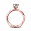 FlyerFit® 18K Pink Gold Split Shank Engagement Ring