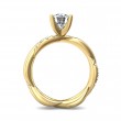 FlyerFit® 18K Yellow Gold Split Shank Engagement Ring