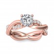 FlyerFit® 14K Pink Gold Split Shank Engagement Ring