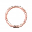 FlyerFit® 14K Pink Gold Micropave Cutdown Wedding Band