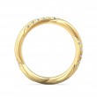 FlyerFit® 14K Yellow Gold Micropave Cutdown Wedding Band