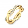 FlyerFit® 14K Yellow Gold Micropave Cutdown Wedding Band