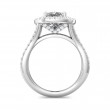 FlyerFit® 18K White Gold Split Shank Engagement Ring