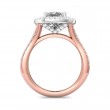 FlyerFit® 14K Pink Gold Shank And White Gold Top Split Shank Engagement Ring