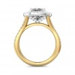 FlyerFit® 18K Yellow Gold Shank And White Gold Top Split Shank Engagement Ring