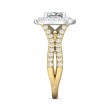 FlyerFit® 18K Yellow Gold Shank And White Gold Top Split Shank Engagement Ring