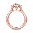 FlyerFit® 18K Pink Gold Split Shank Engagement Ring