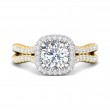 FlyerFit® 14K Yellow and 14K White Gold Split Shank Engagement Ring