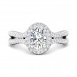 FlyerFit® 14K White Gold Split Shank Engagement Ring