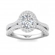 FlyerFit® 14K White Gold Split Shank Engagement Ring