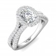 FlyerFit® 14K White Gold Split Shank Engagement Ring