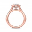 FlyerFit® 18K Pink Gold Split Shank Engagement Ring