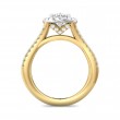 FlyerFit® 18K Yellow Gold Shank And White Gold Top Split Shank Engagement Ring