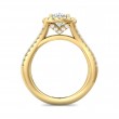 FlyerFit® 18K Yellow Gold Split Shank Engagement Ring