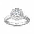 FlyerFitÂ® 14K White Gold Solitaire Engagement Ring