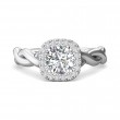 FlyerFit® 14K White Gold Solitaire Engagement Ring