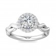 FlyerFit® 14K White Gold Solitaire Engagement Ring