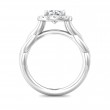 FlyerFit® 14K White Gold Solitaire Engagement Ring