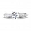 FlyerFit® 18K White Gold Micropave Engagement Ring