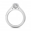 FlyerFit® 18K White Gold Micropave Engagement Ring