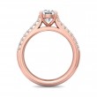 FlyerFit® 18K Pink Gold Micropave Engagement Ring