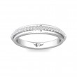 FlyerFit® 14K White Gold Micropave Bead Set Wedding Band