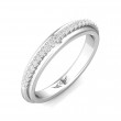 FlyerFit® 14K White Gold Micropave Bead Set Wedding Band